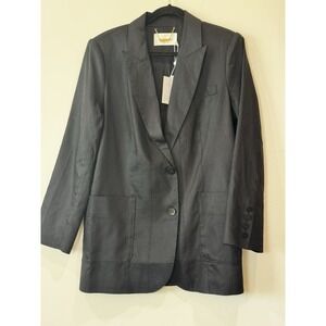 NWT Women's Zimmermann Linen Blend Uniform Duster Jacket US Size 10